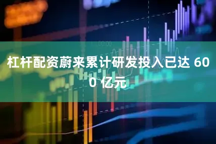 杠杆配资蔚来累计研发投入已达 600 亿元